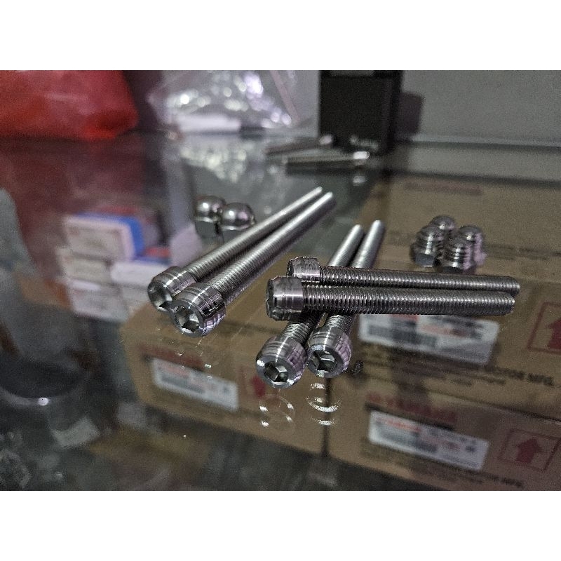 baut L stainless pangkon mesin depan belakang CB GL MP TIGER stainless handmade