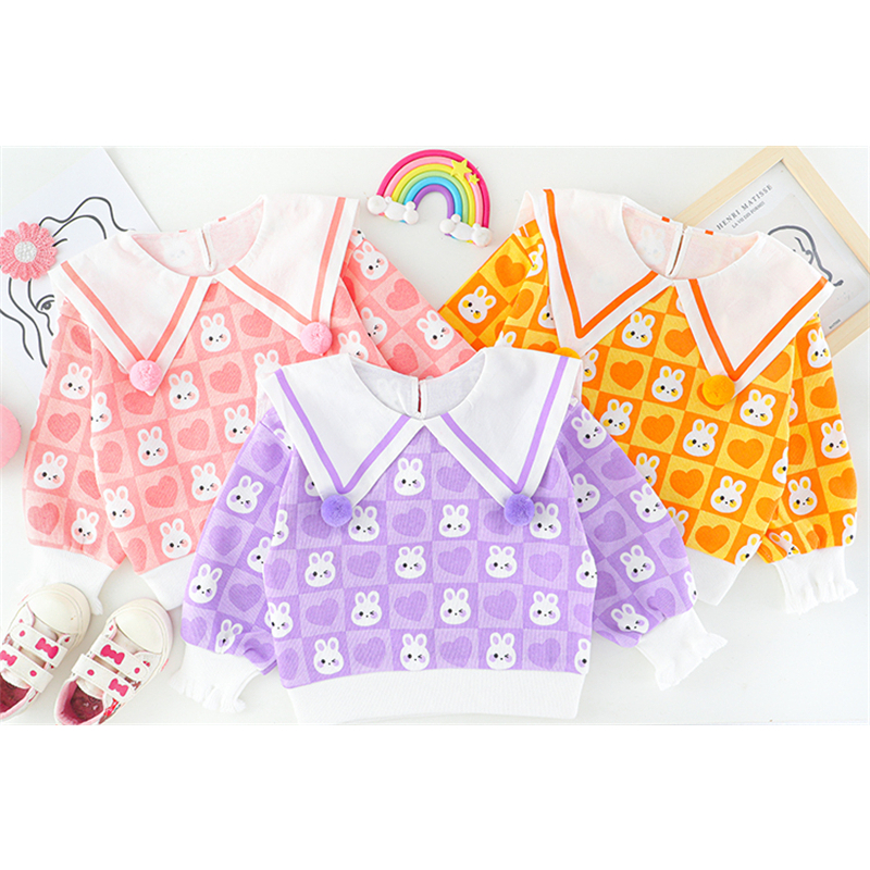 Setelan baju anak perempuan premium usia 6 bulan - 5 tahun MOTIF BABY BUNNY ala korea impor