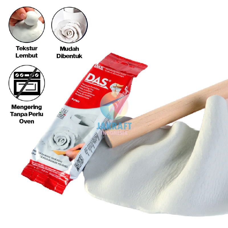 

(1 PACK) DYI MODELLING CLAY DRYING AIR DAS 250 GR WHITE PUTIH / BROWN 250GR TANAH LIAT INSTANT DRY