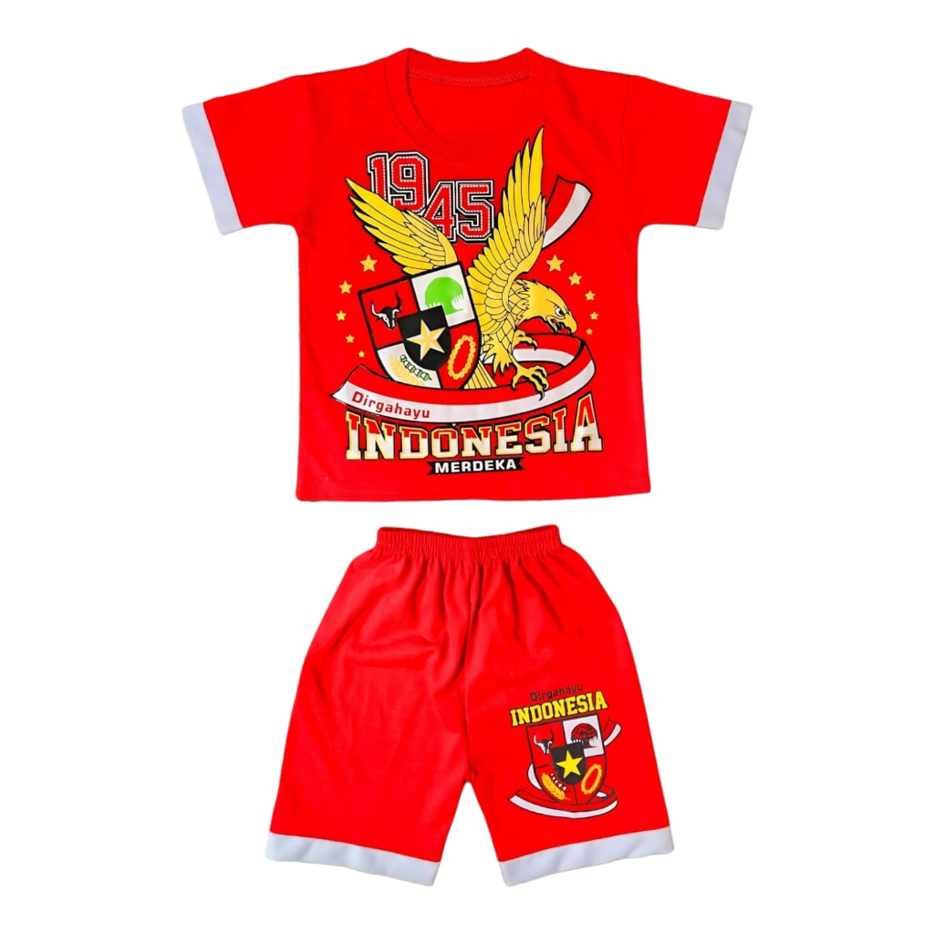 SETELAN BAJU ANAK INDONESIA UNTUK ANAK 2-10 TAHUN / BAJU ANAK 17 AGUSTUS INDONESIA RAYA