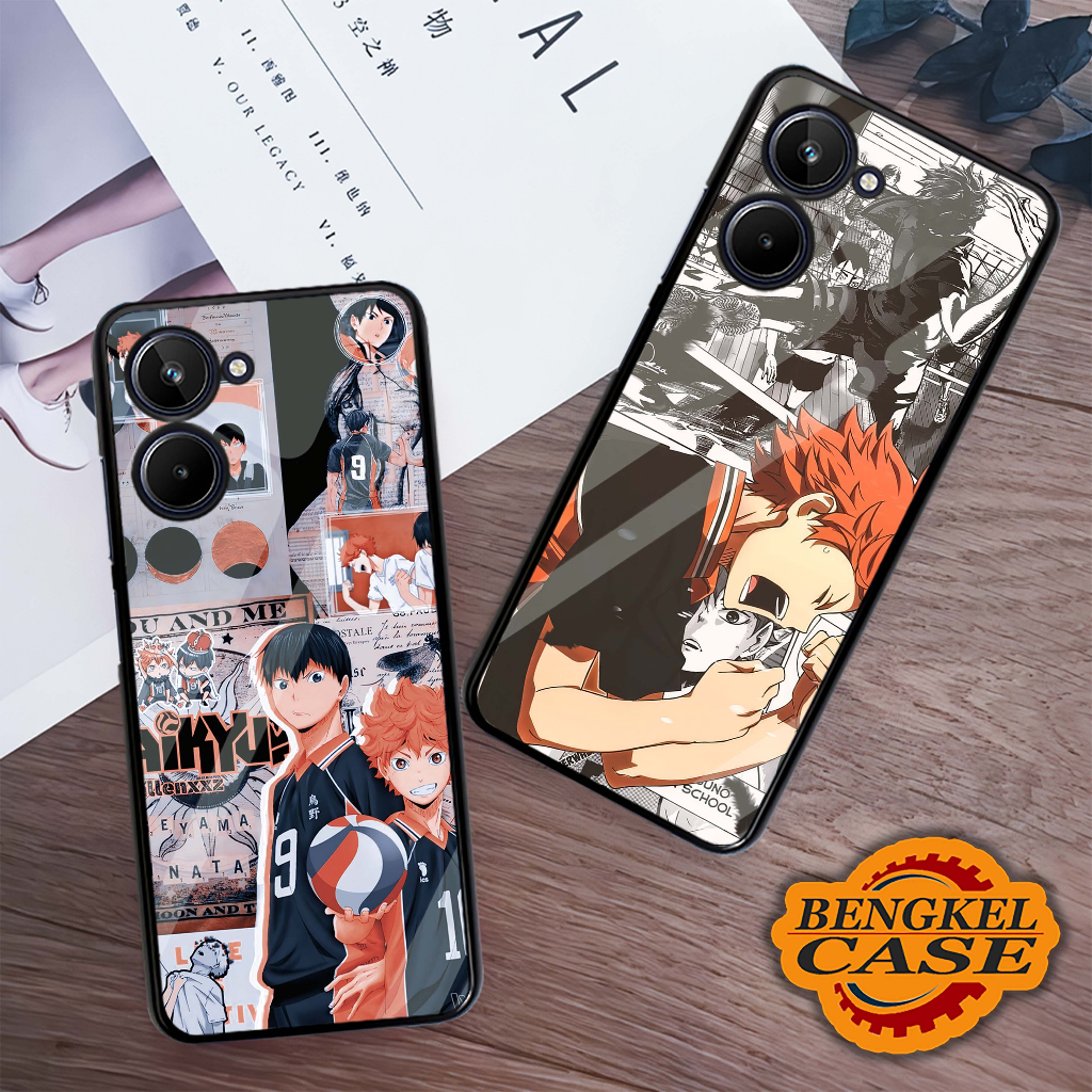 (BS22) Case Kilau Realme 10 4G | Casing Hp Realme | Pelindung Smartphone | Bengkel Case | Haikyuu