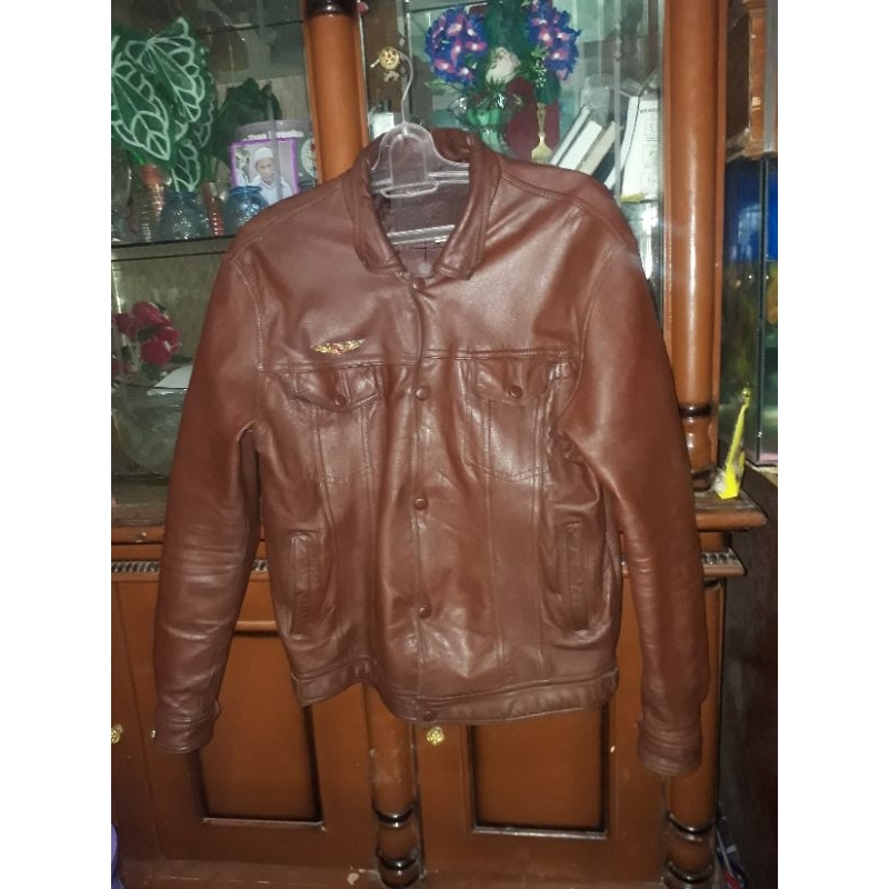 jaket kulit bekas asli