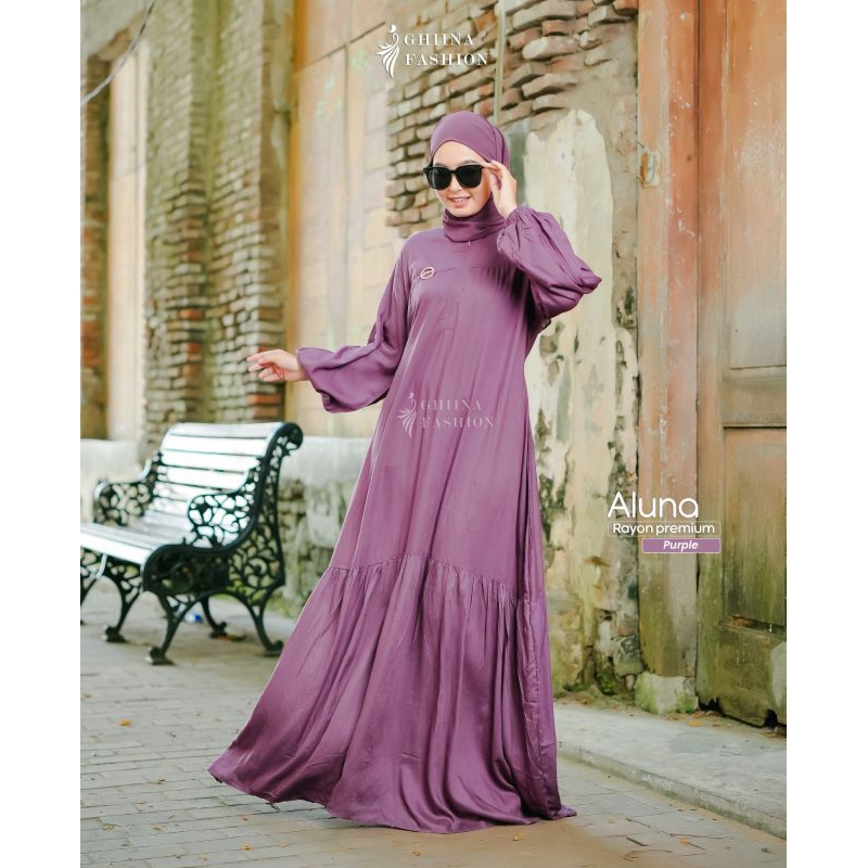 Aluna dress ghina fashion ❣️MIDI dress❣️ blouse ❣️one set❣️
