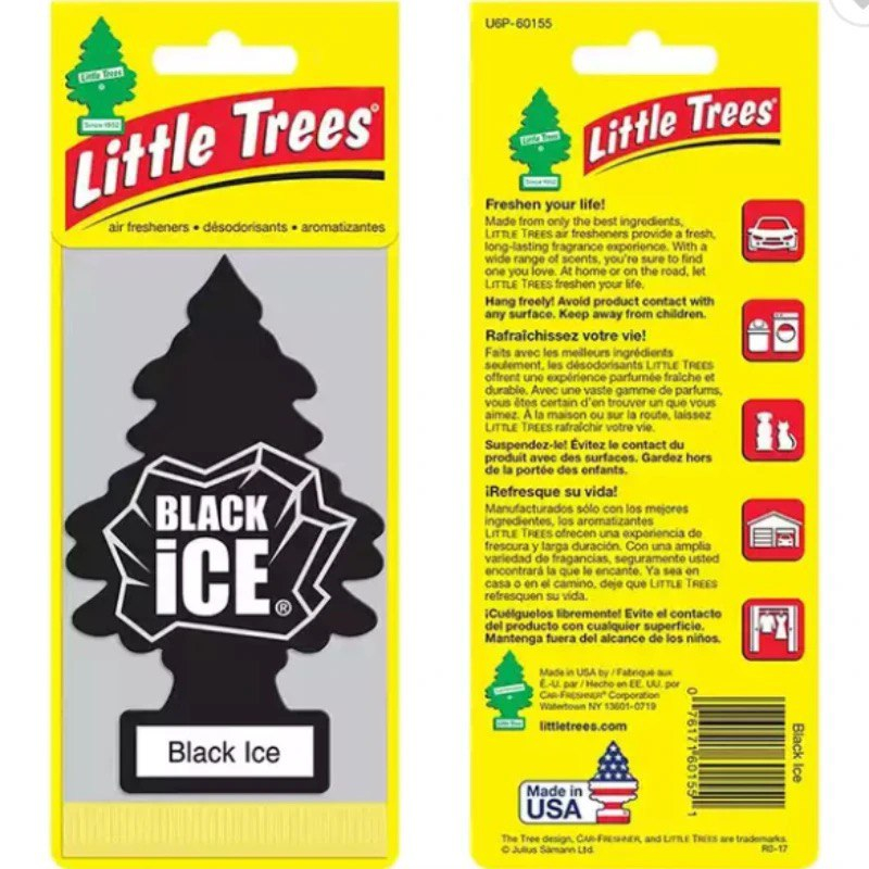 Parfum Mobil Pewangi Car Little Trees Tree Vanilla Black Ice Original USA Perfume Vanillaroma Freshener Odor Eliminator