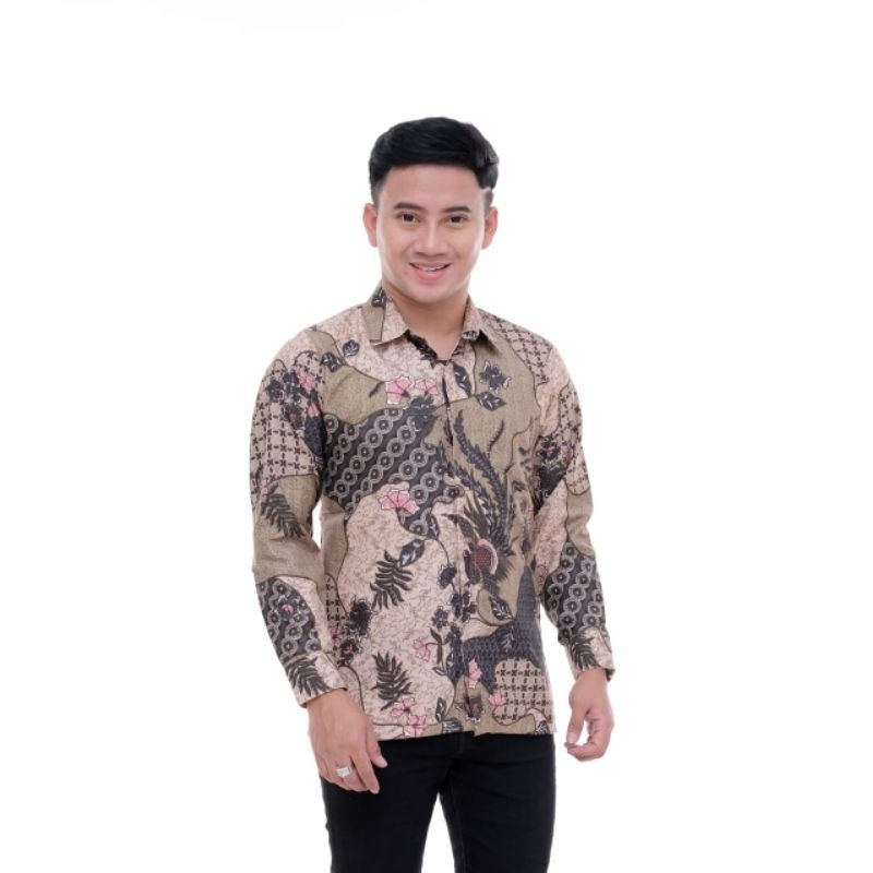 kemeja batik hijau sage size M L XL  XXl