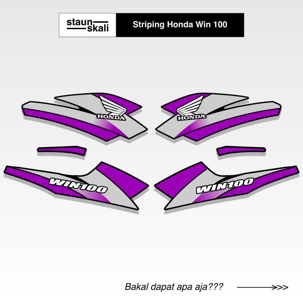Striping Honda Win 100 Variasi (19) Original Ori Jepang Dinas Japan Custom TS Semi Trail Trill Desai