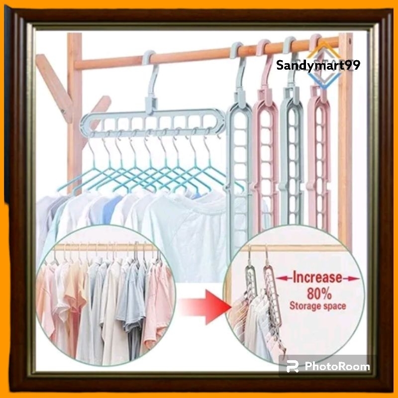 HANGER BAJU 9 LUBANG GANTUNGAN BAJU 9 LUBANG