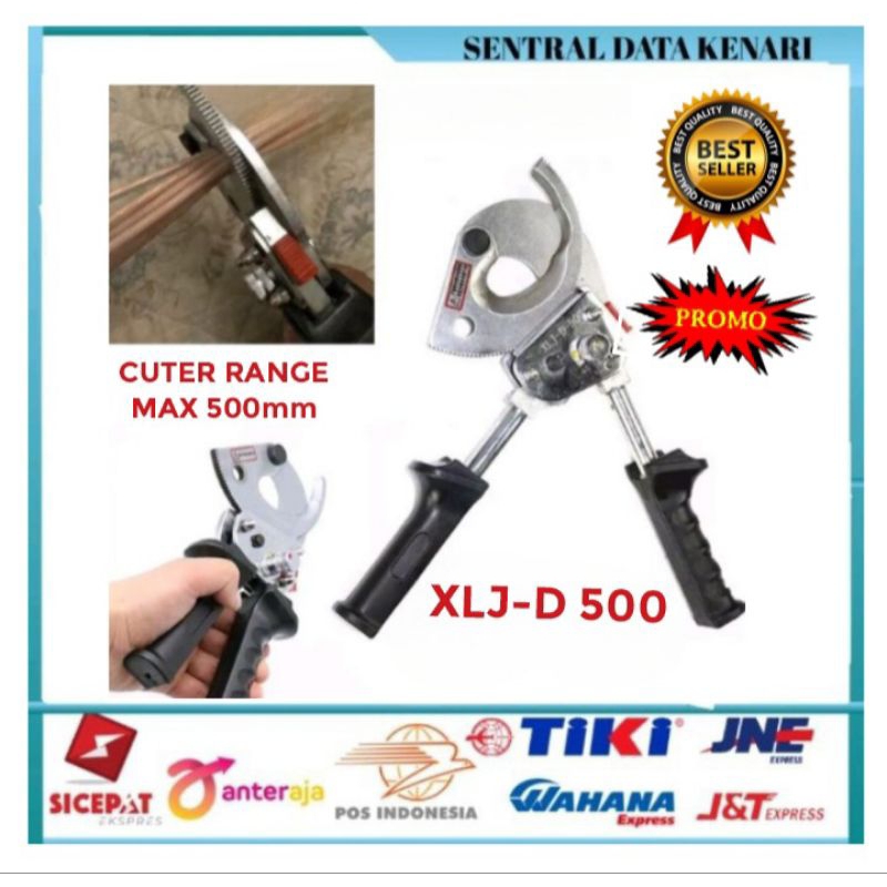 Pemotong Kabel Ratchet XLJ-D 500 Pemotong Kawat Dengan Peganagb Teleskopik