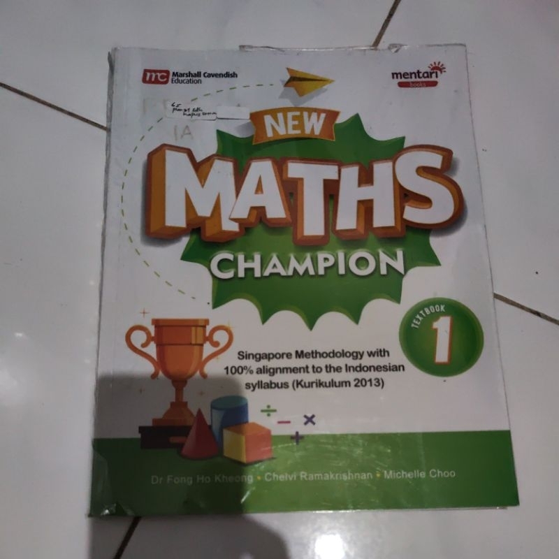 New maths champion 1 textbook