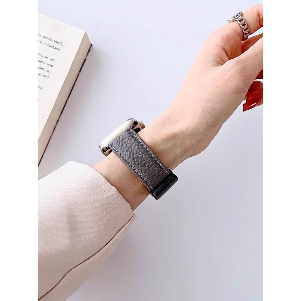 NEW PREMIUM !! LEATHER MAGNETIC STRAP IWATCH COMPATIBLE SE 1 2 3 4 5 6 7 8 ULTRA SE STRAP KULIT