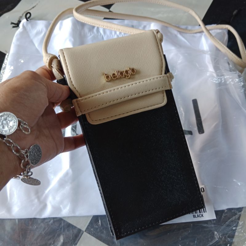 TERMURAH BISA COD MAKASSAR GRATIS ONGKIR, TAS HP BELLAGIO ORIGINAL BLACK
