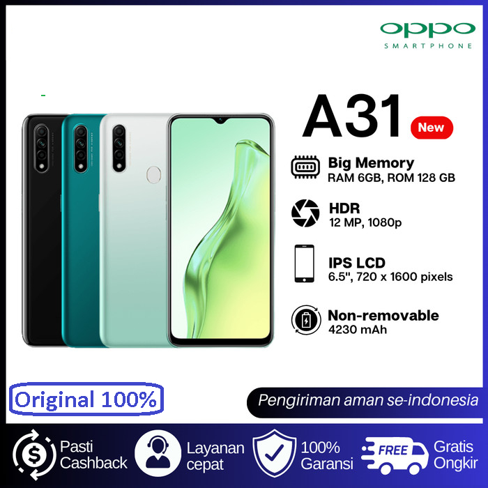Hp Murah Ram 6Gb 128Gb Internal Oppo A31 Garansi 1Thn