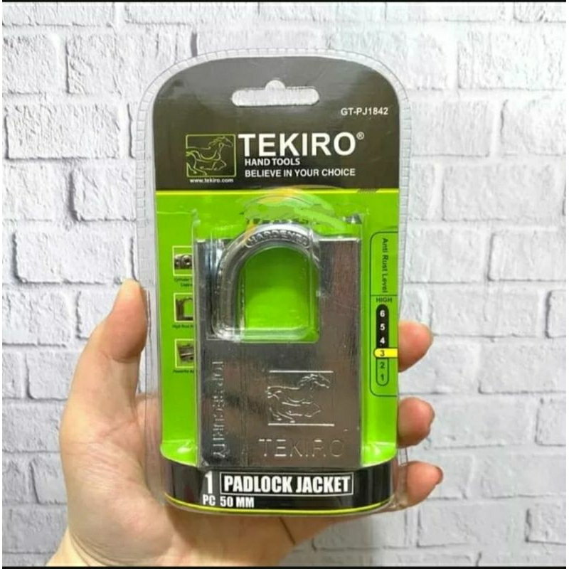 GEMBOK JAKET TEKIRO 40MM 50MM 60MM 70MM PADLOCK JACKET pattondove.id rusiacollection.id