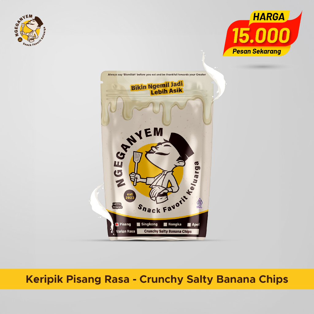 

Keripik Pisang Rasa - Crunchy Salty Banana Chips