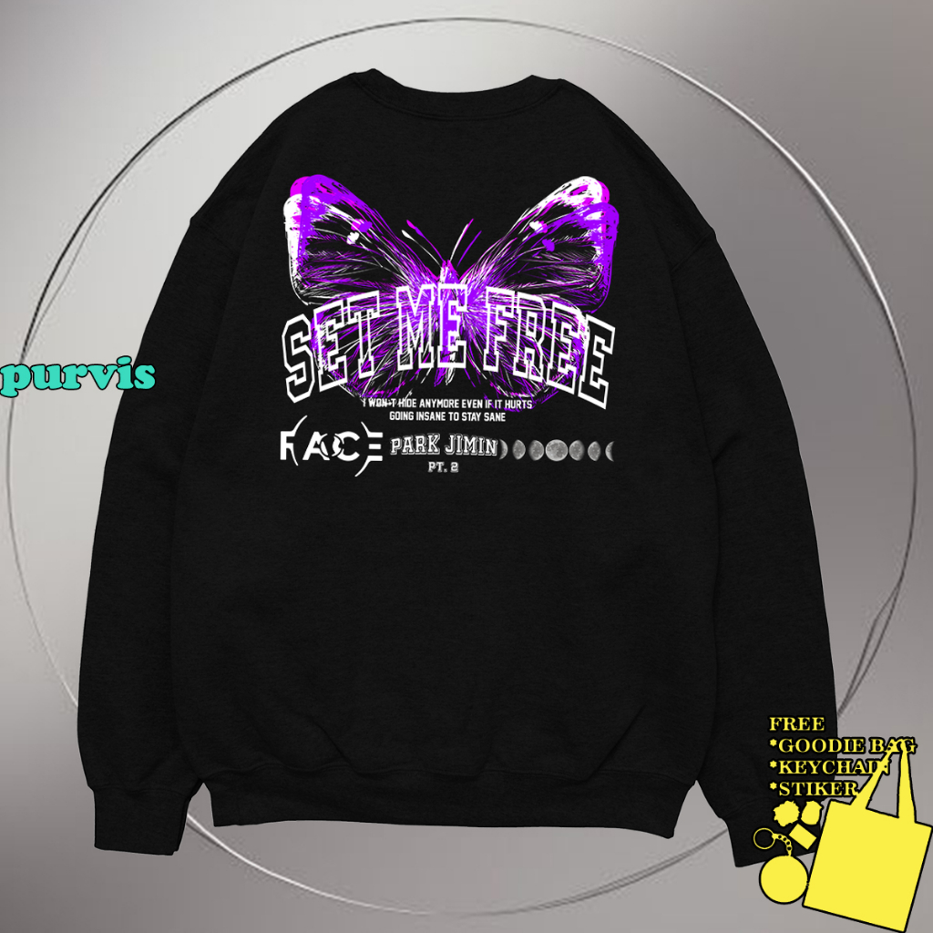 Purvis - Sweater JIMIN SET ME FREE Sweater Hoodie BTS Jimin Kpop Hoodie BTS JIMIN