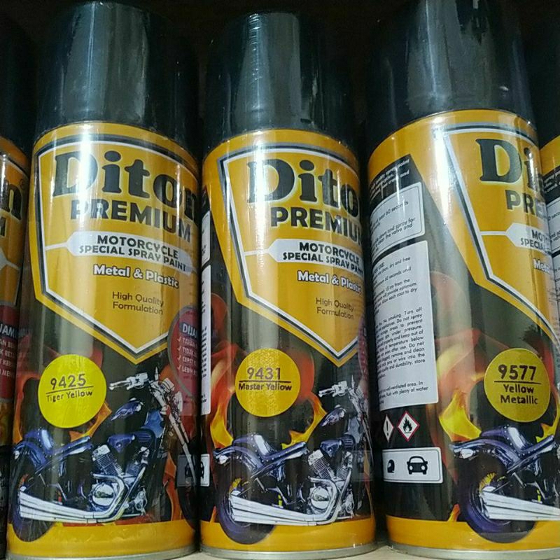 cat semprot Pilok diton premium 400cc kuning, pearl lemon yellow, yellow metallic