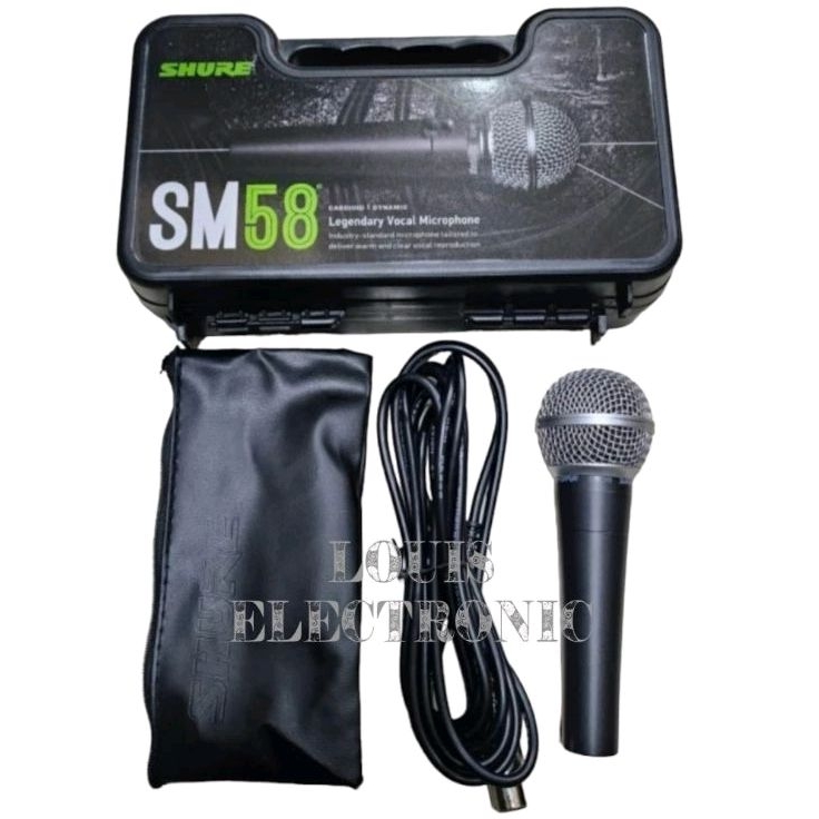 Mic Microphone Kabel SHURE SM58 SM 58 Free Koper Kualitas Bagus