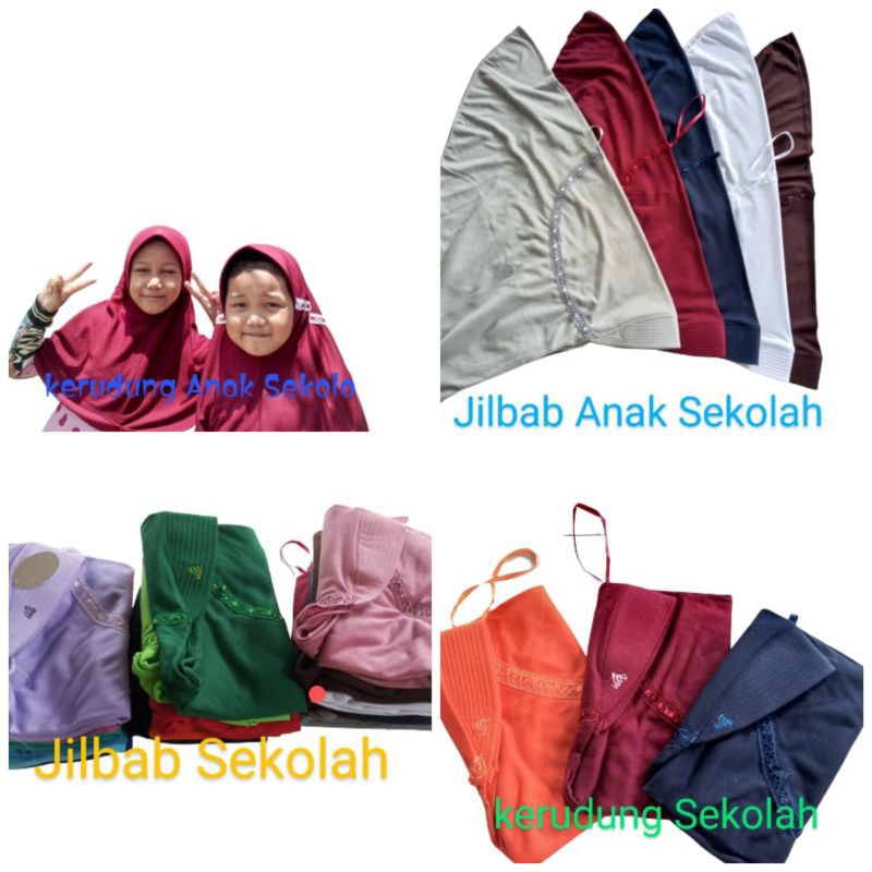 Hijab Instan/Jilbab SD/Kerudung SD/Jilbab Anak SD(M)Kelas 2 3&4