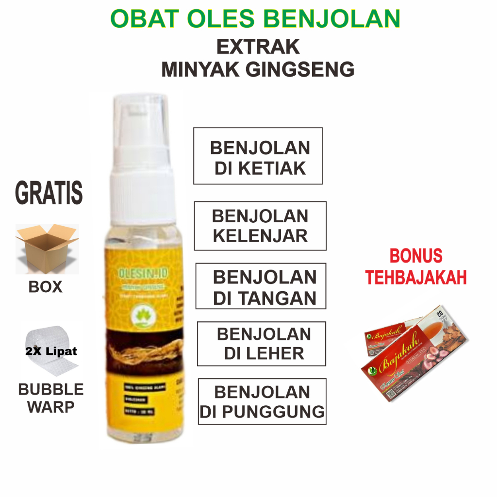 OLESIN.ID Obat untuk Benjolan, obat benjolan, Kelenjar Getah Bening, Lipoma, Tiroid, isi 30 Ml