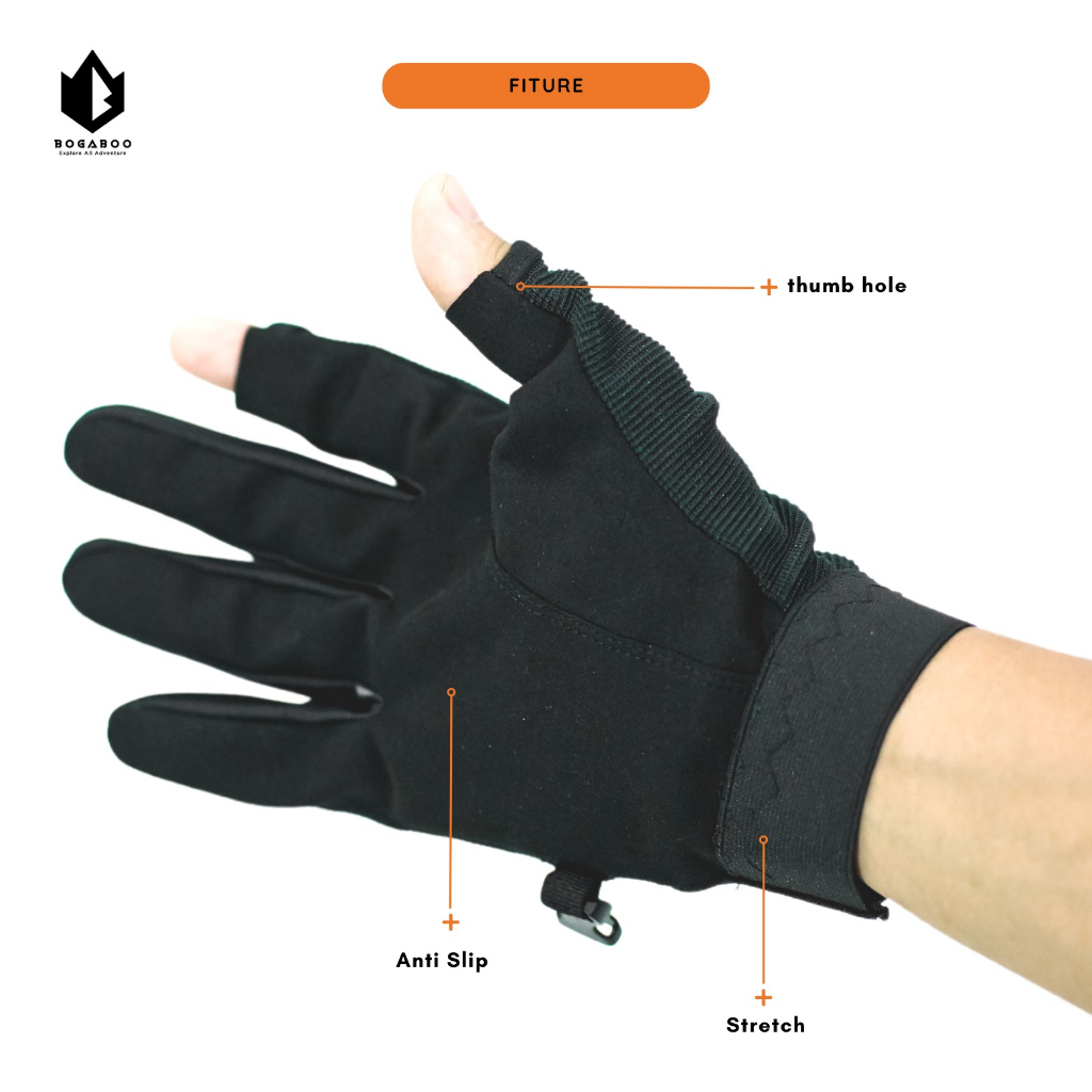 BISA COD SARUNG TANGAN BOGABOO ERUM - SARUNG TANGAN SEPEDA MOTOR TOUCHSCREEN  HP - GLOVES ANTISLIP