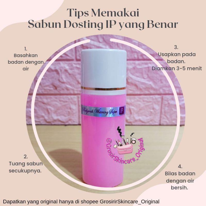 Bodywash Whitening Super IP Skincare / Body wash Ipung Pink Glow / Sabun Badan Dosting Pemutih