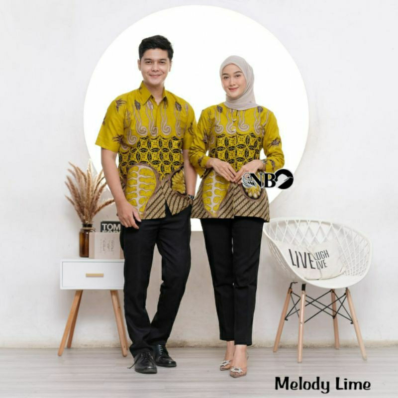 Batik Couple Sarimbit Batik Atasan Wanita Megamendung Sekar Kenongo Manda Melody