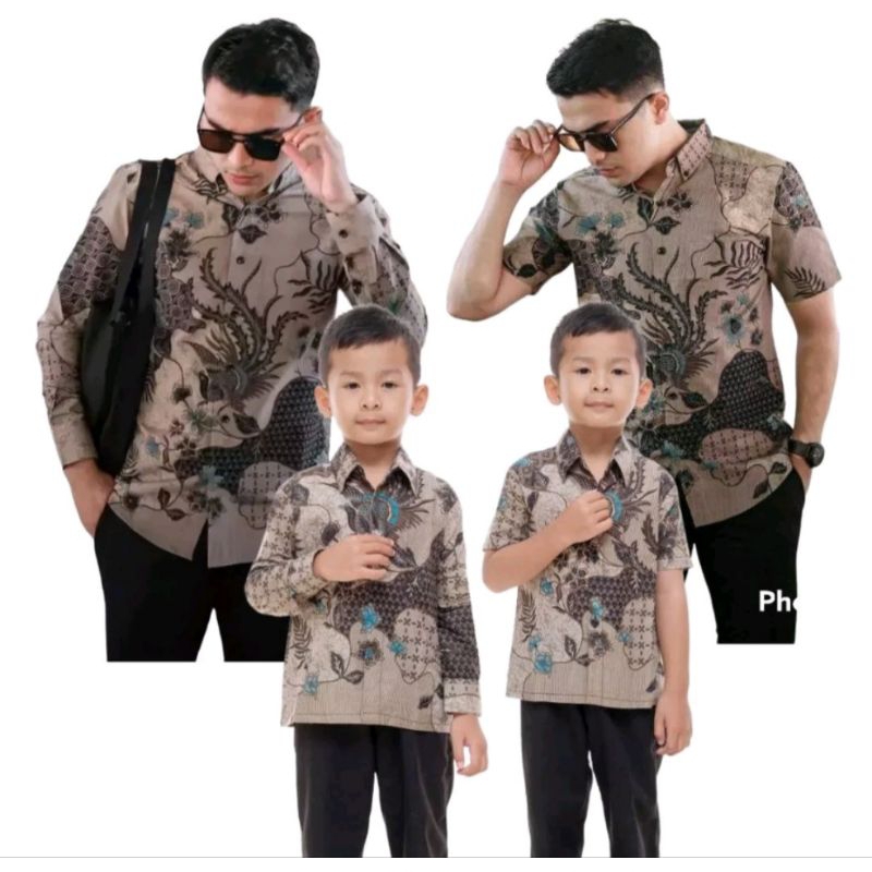 Kemeja batik anak laki laki lengan panjang couple Batik Ayah dan anak cowok