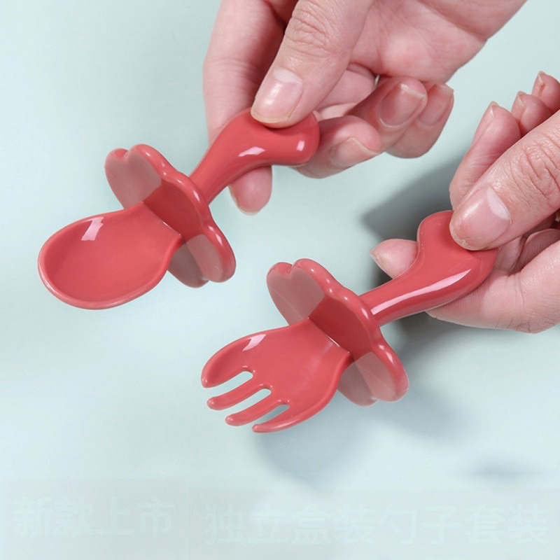 EryoneStore Sendok Garpu Set PEMBATAS Alat Makan Anak Bayi Perlengkapan Makan Bayi FREE Training Spoon &amp; Fork