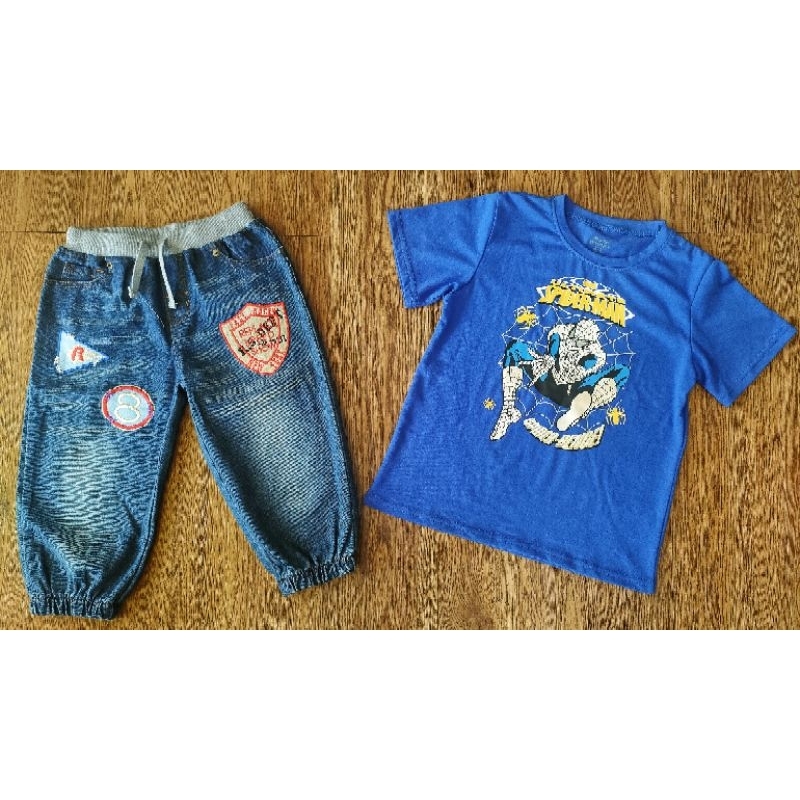 setelan baju anak cowok/one set anak cowok jeans
