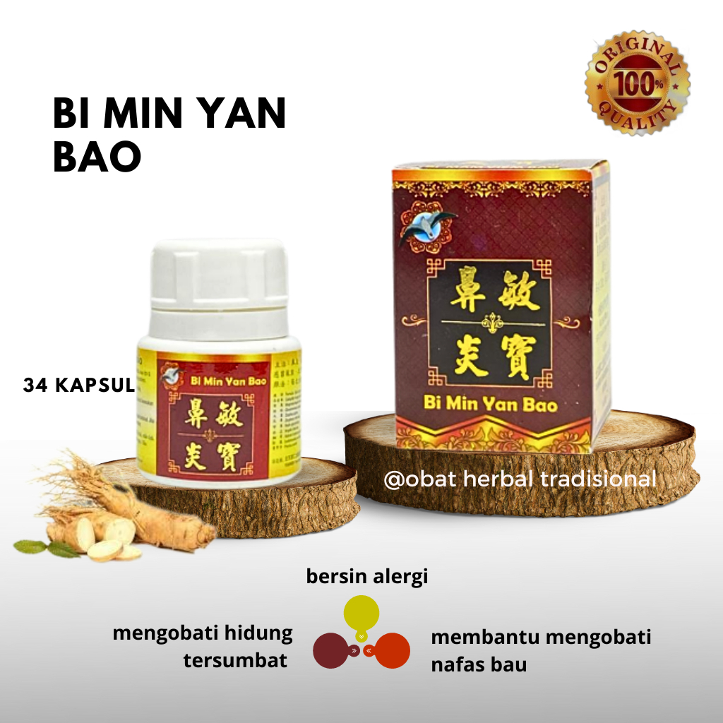 BI MIN YAN BAO Original  obat sinusitis - flu - pilek - hidung tersumbat Ampuh