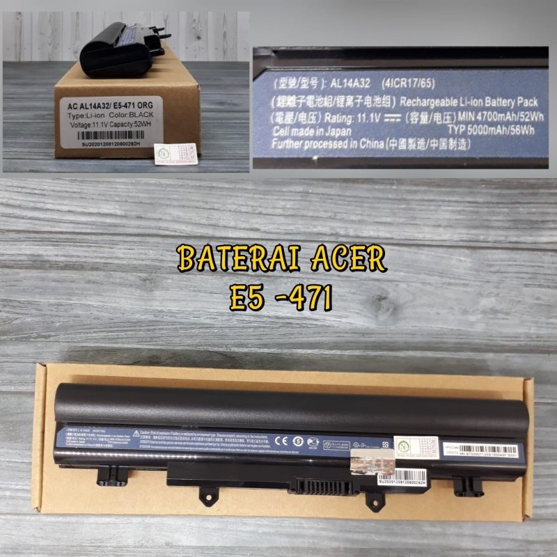 BATERAI ACER E5-471 (AL14A32) ORIGINAL