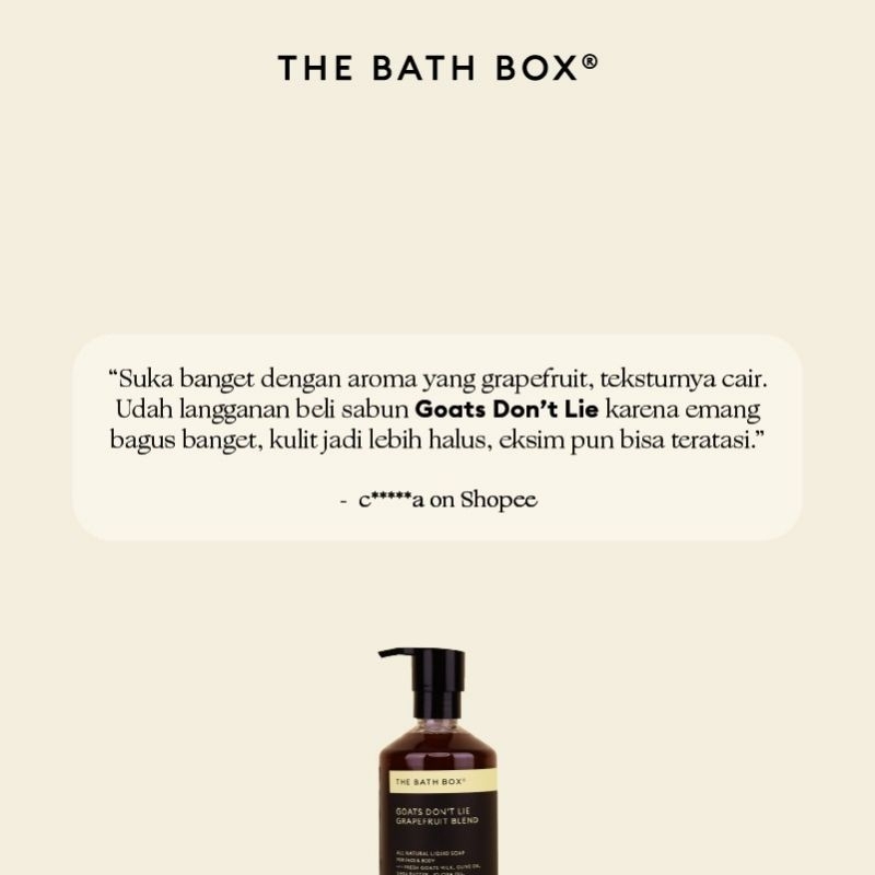 THE BATH BOX - Goats Don't Lie Grapefruit Blend Liquid Soap