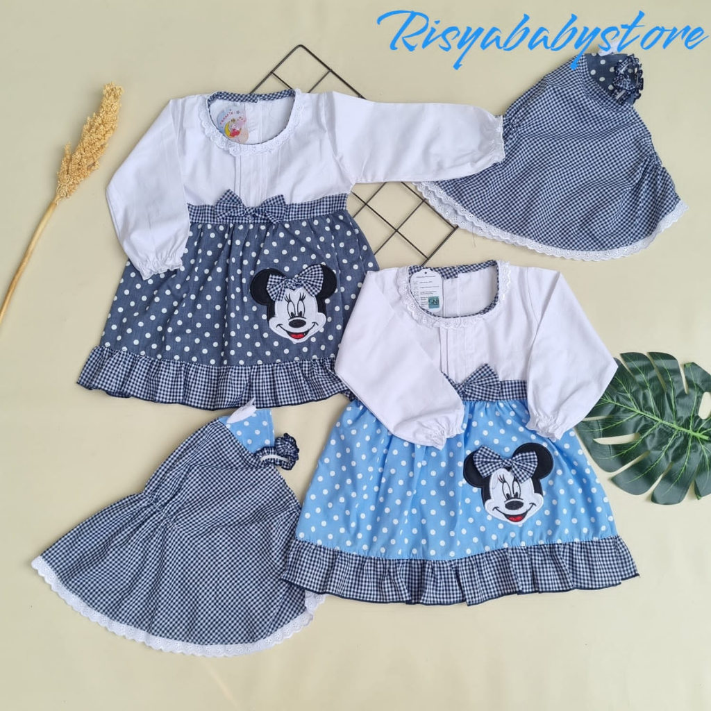 Gamis bayi 0-6 bulan pakaian bayi perempuan dress bayi newborn cewek set gamis bayi