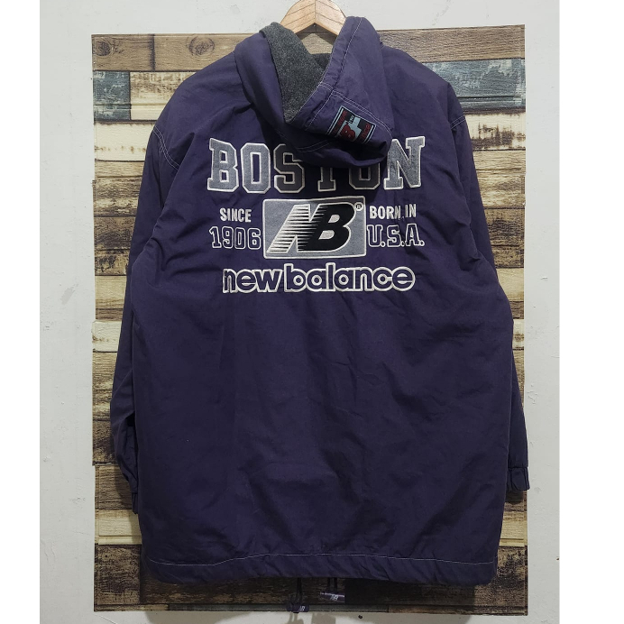 New Balance Boston USA Vintage Athletic Gear Jacket Purple  Original (Size XL)
