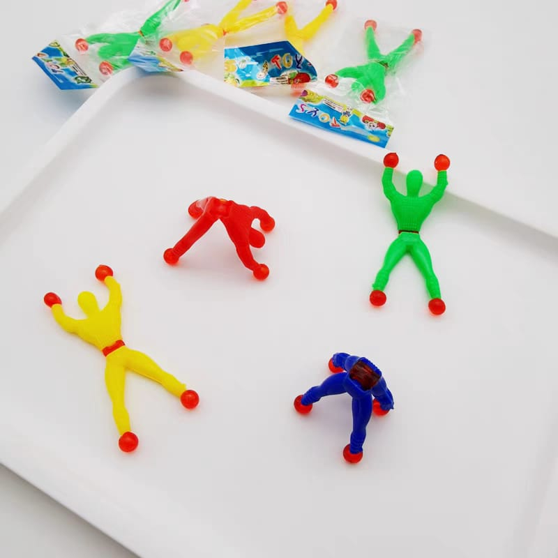 Mainan Sticky Wall /Super Ninja/Mainan Spiderman Panjat Dinding ( cicak) 1 pack isi 4 pcs