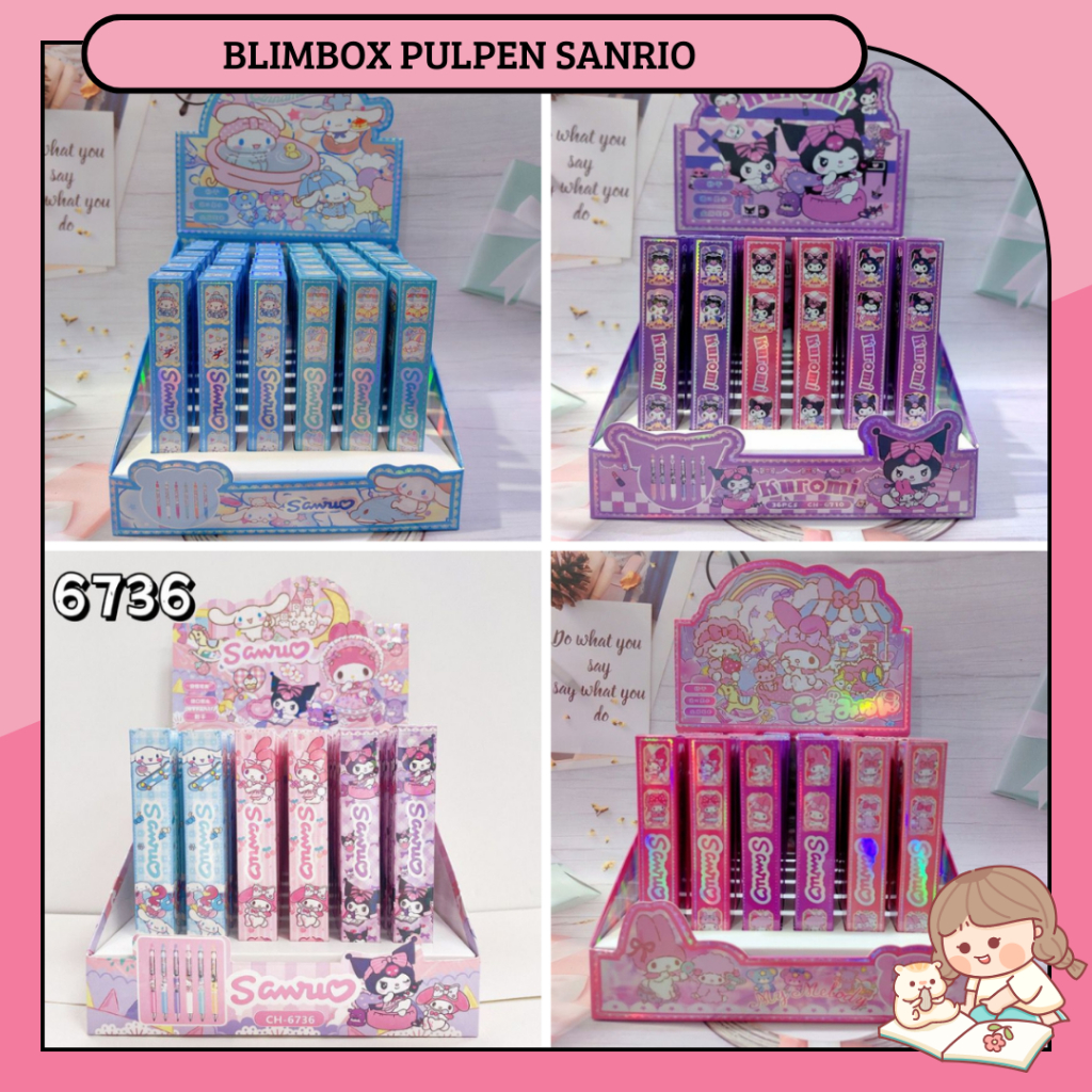 

PULPEN SANRIO 0.5MM BALLPOINT PENCINNAMOROLL KUROMI MELODY POM PURIN/PULPEN TEKAN KAWAII LUCU