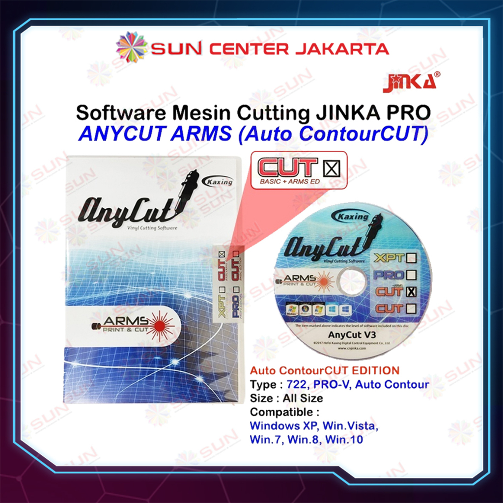 Mesin Cutting Sticker Jinka Auto Contour Cut Terbaru -  XL Pro V 453 LED ( Auto Contour Cut )