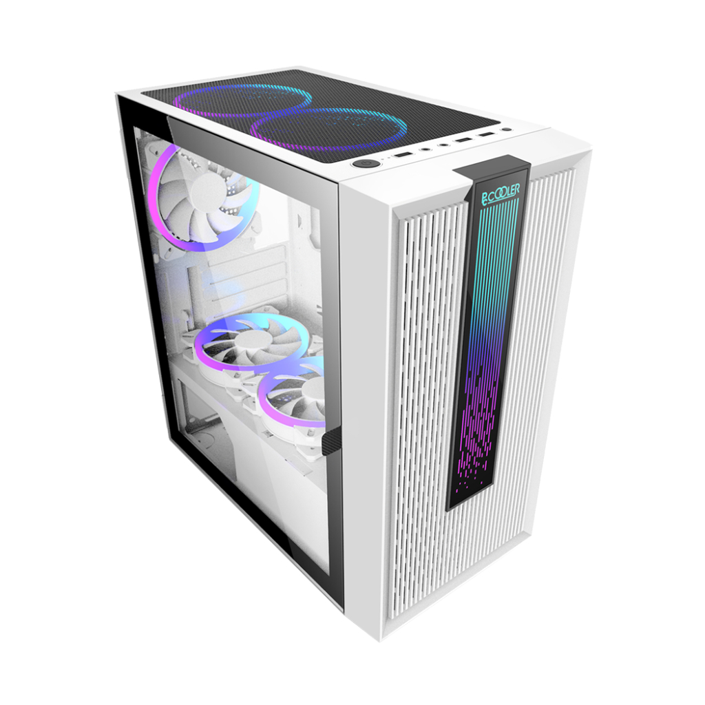 PCCOOLER PLATINUM LM200 White MESH RGB Casing PC COOLER