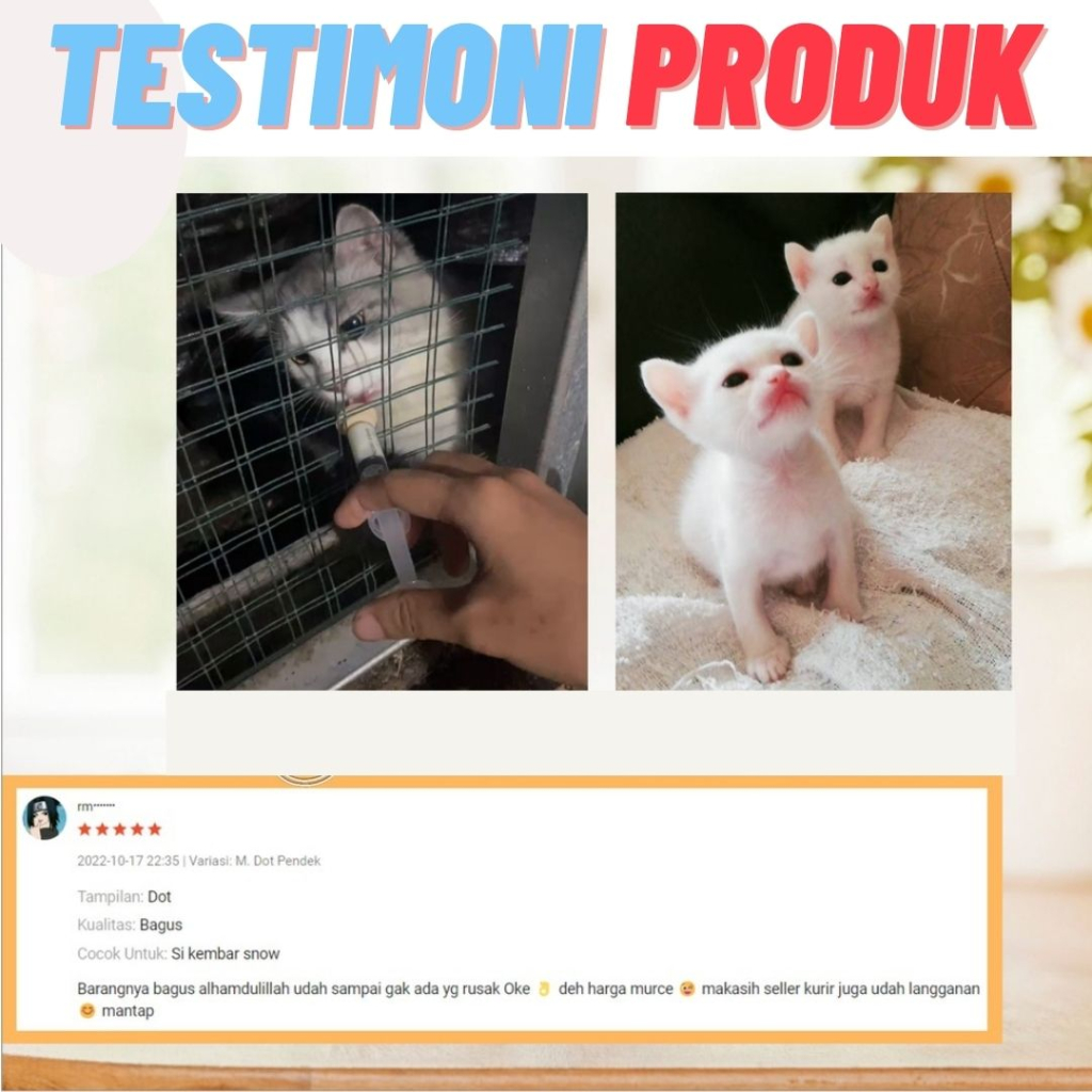 Dot Miracle Nipel Susu Spet Anak Bayi Kucing Kecil Mini Kitten FEFARM