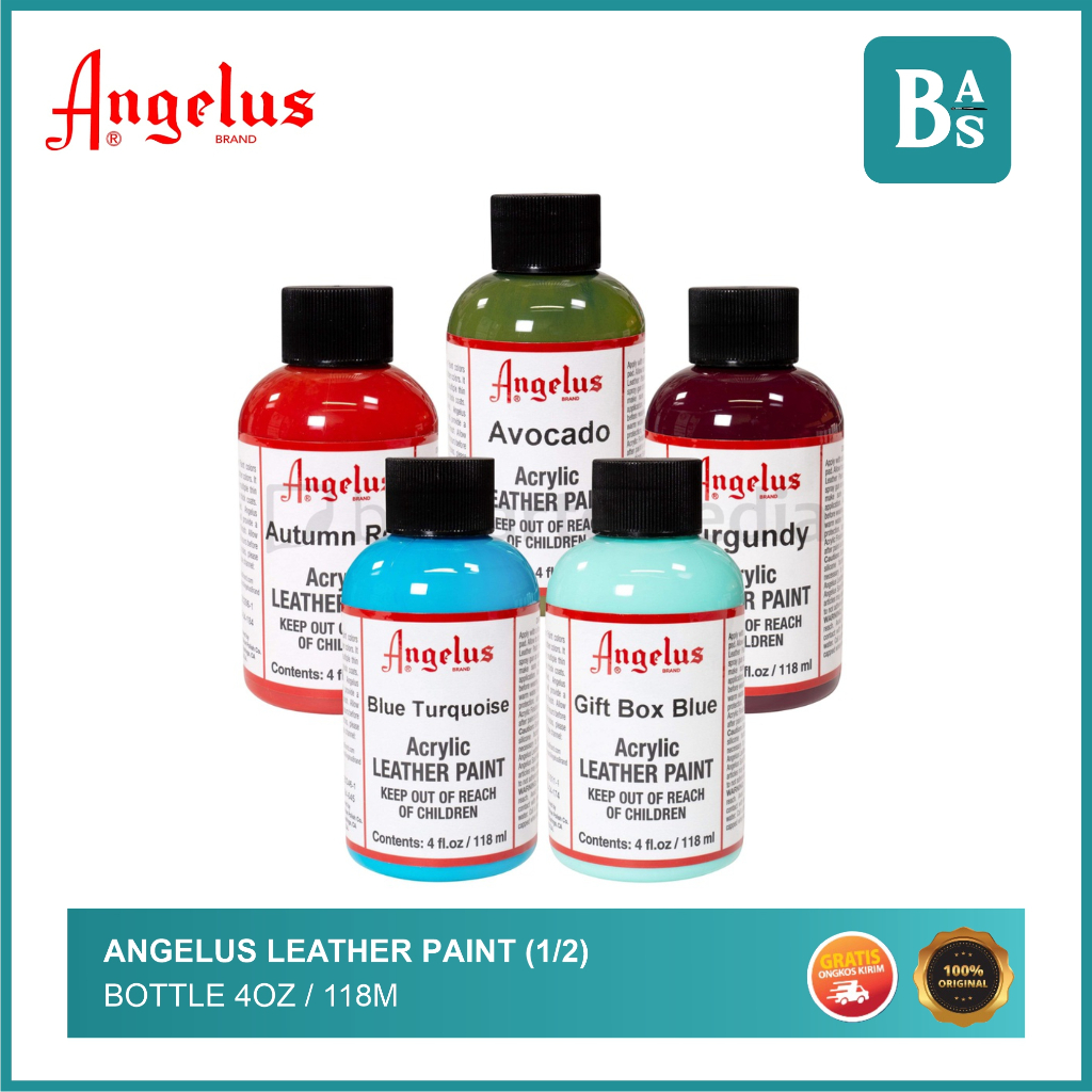 

Angelus - Acrylic Leather Paint - Cat Sepatu Kulit 4oz 118ml - Bali Art Supplies Part(1/2)
