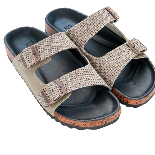 Deliwafa  - [Sandal Wanita] Bintil 2 Gesper Gony Sandal