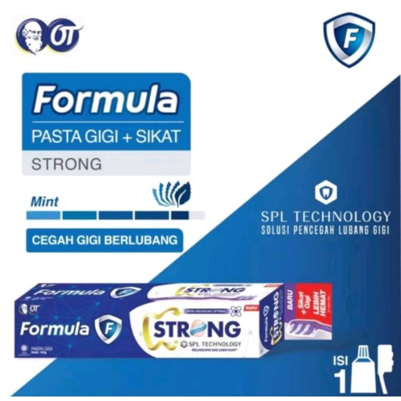 PASTA GIGI FORMULA STRONG PROTECTOR 160gr +free sikat gigi