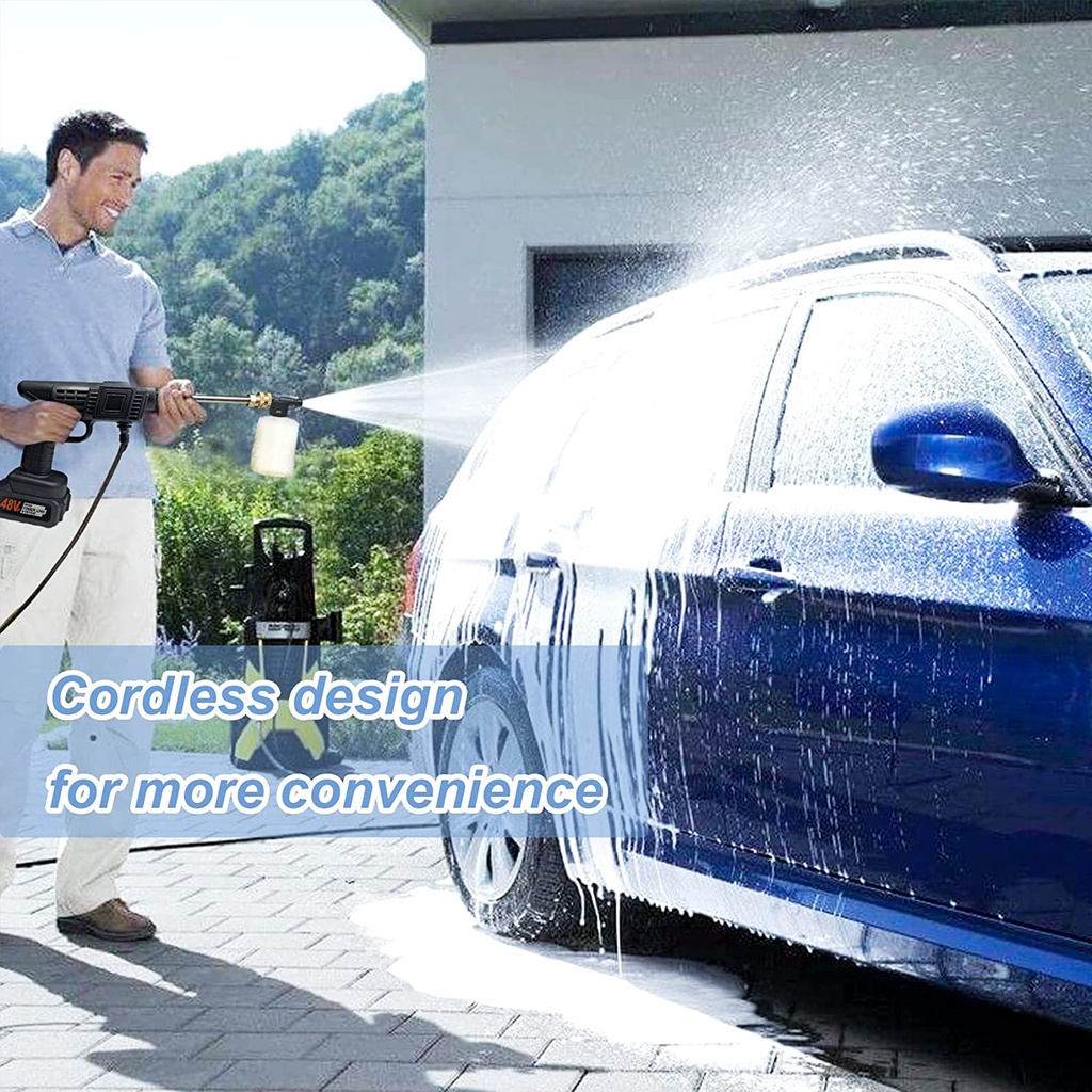 【Penjual Lokal】Jet Cleaner Alat Cuci Mobil dan Motor Portable Cuci Steam Ac Mesin Cuci Steam Mobil Power Spayer Alat Nirkabel High Pressure Washer Spray Gun