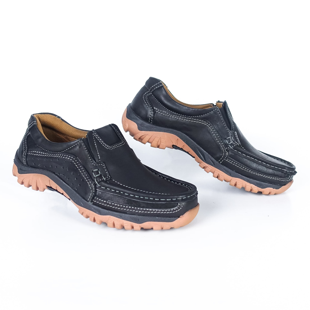 Sepatu Slip On Kulit Pria Original Fashion Terbaru Model Casual Mamojo Store R29