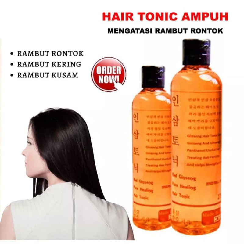 FREE ONGKIR MEDAN TERMURAH Hair Tonic Red Ginseng Korea BPOM Penumbuh Rambut Botak dan Pelebat Rambut ~Anti Rambut Rontok