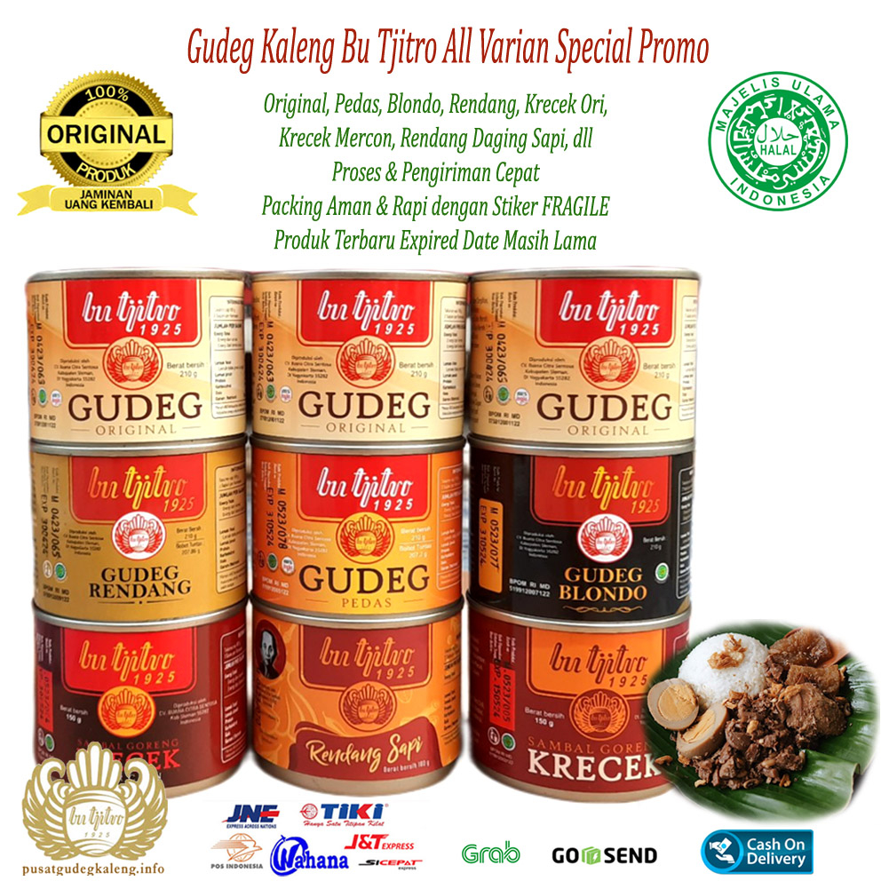 Gudeg Kaleng Bu Tjitro All Varian Special Promo Free Bubble Wrap