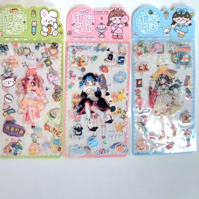 Stiker lucu anime girl