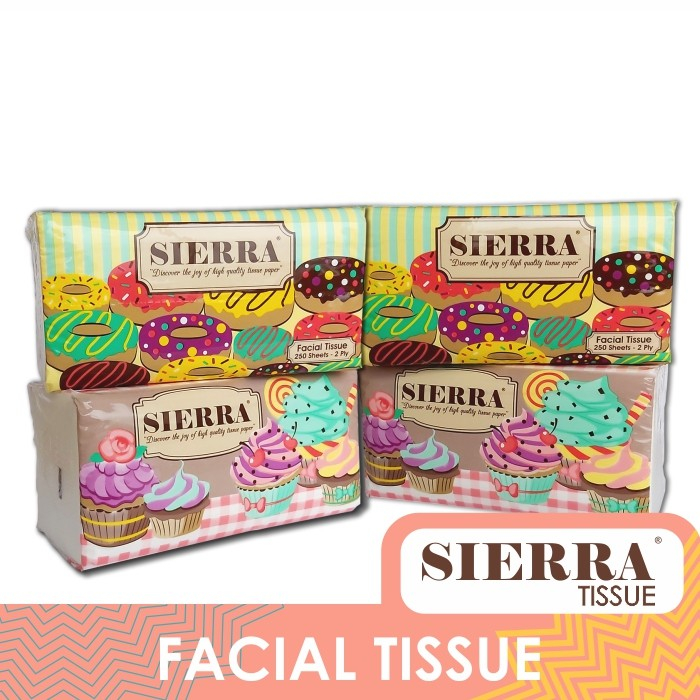 Tisu Wajah Sierra 250s 2ply / Facial Tissue 250 Sheets 2 Ply Lembut