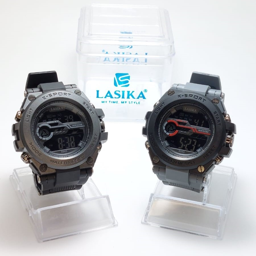 Jam Tangan Rubber Digital Premium Anti Air Free Box Free Baterai 643 LASIKA