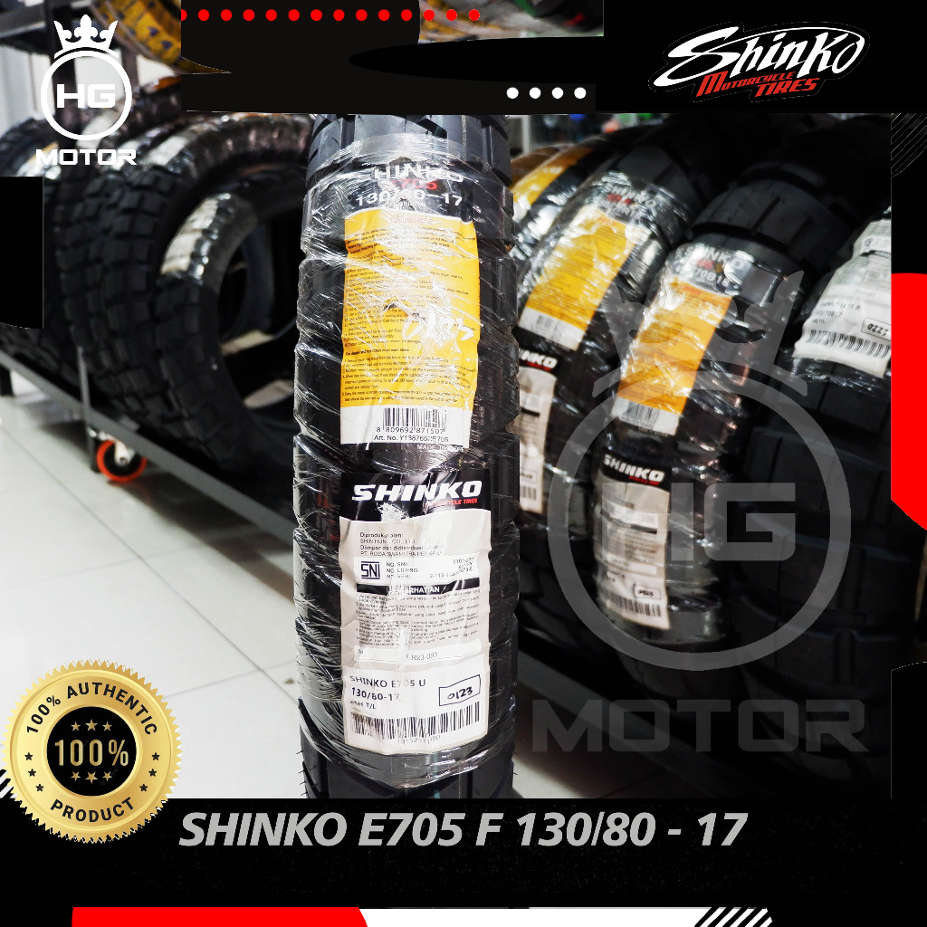 BAN SHINKO E705 130/80 RING 17 BAN DUAL PURPOSE TUBELESS